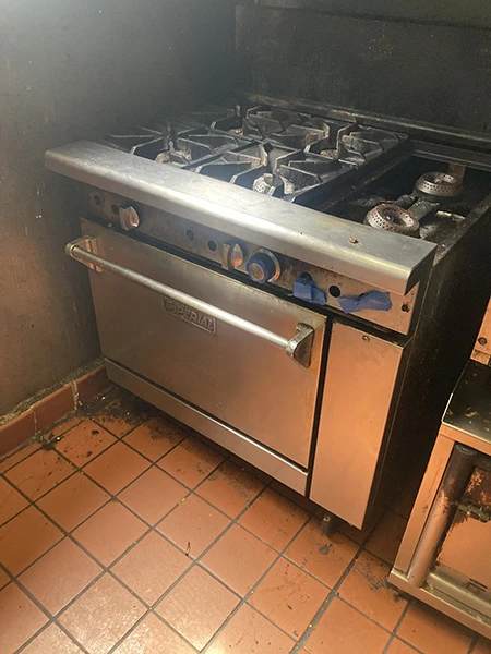 Commercial Range Oven No heat