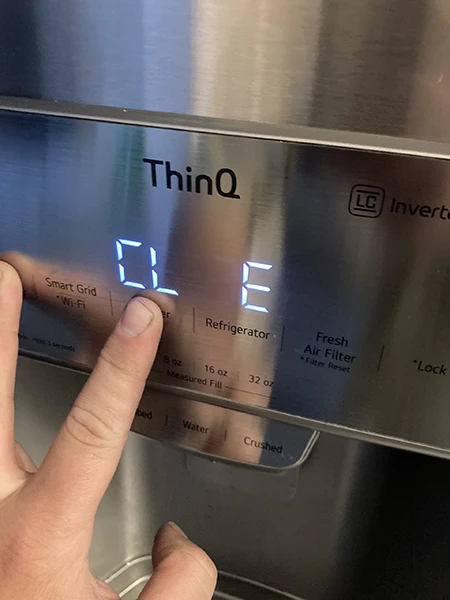 LG Fridge error code